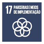 Logotipo do ODS 17: Parcerias e meios de implementação