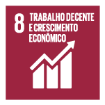 Logotipo do ODS 8: Trabalho decente e crescimento econômico